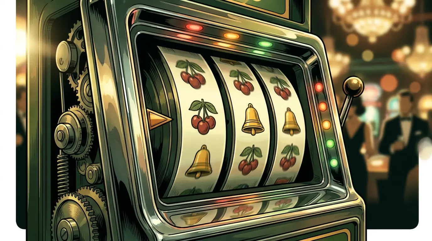 Automat do gier z podświetlanymi bębnami i symbolami owoców